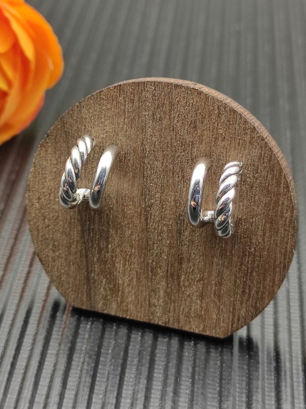 David Yurman 925 Silver Earrings with Original Pouch